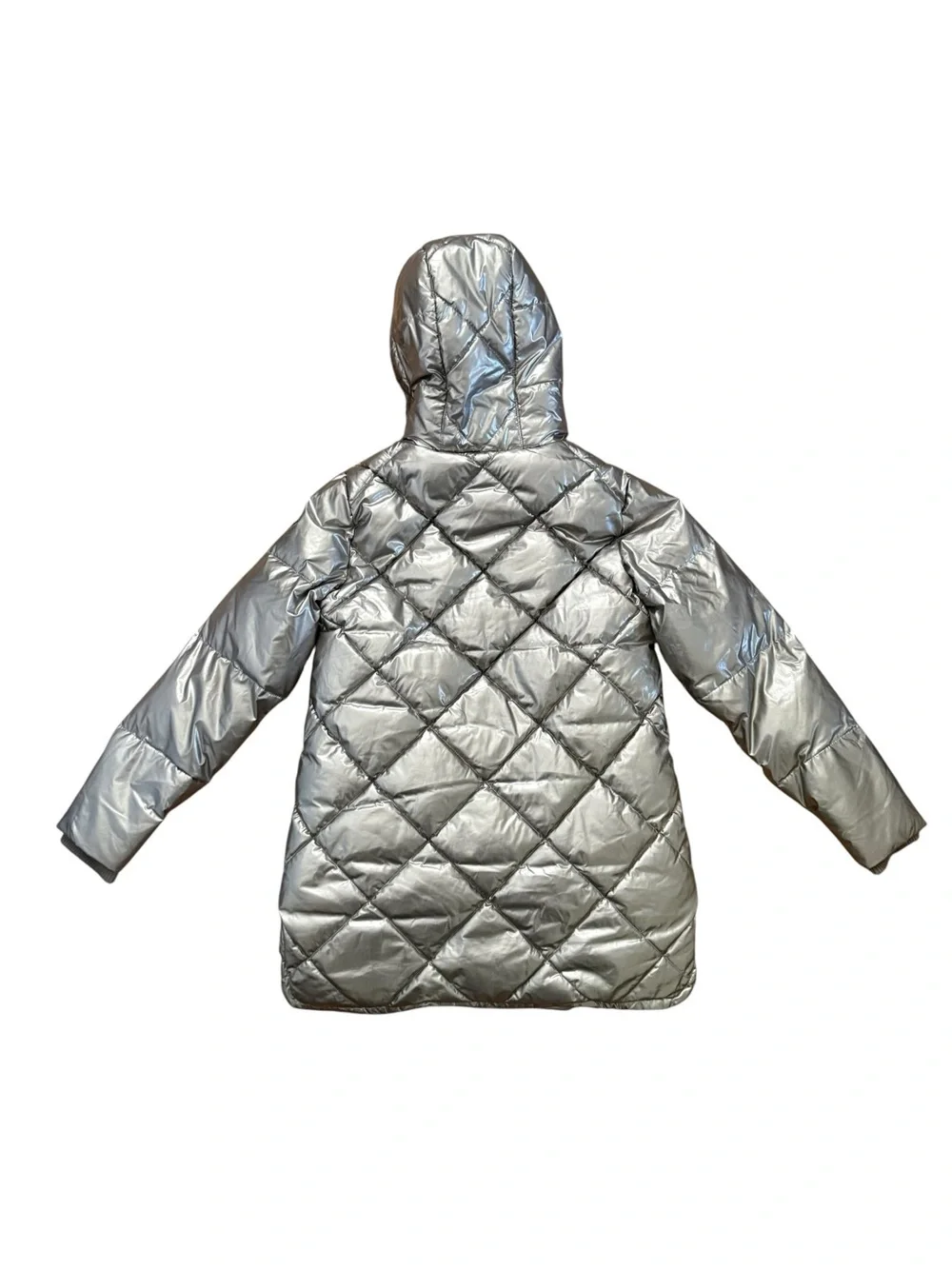 Appaman Sloan Puffer Jacket Girls 14 Quilted Metallic Gold Faux Fur Sherpa Coat